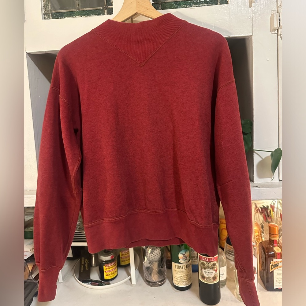Maroon Mock Neck Isabel Marant Sweatshirt